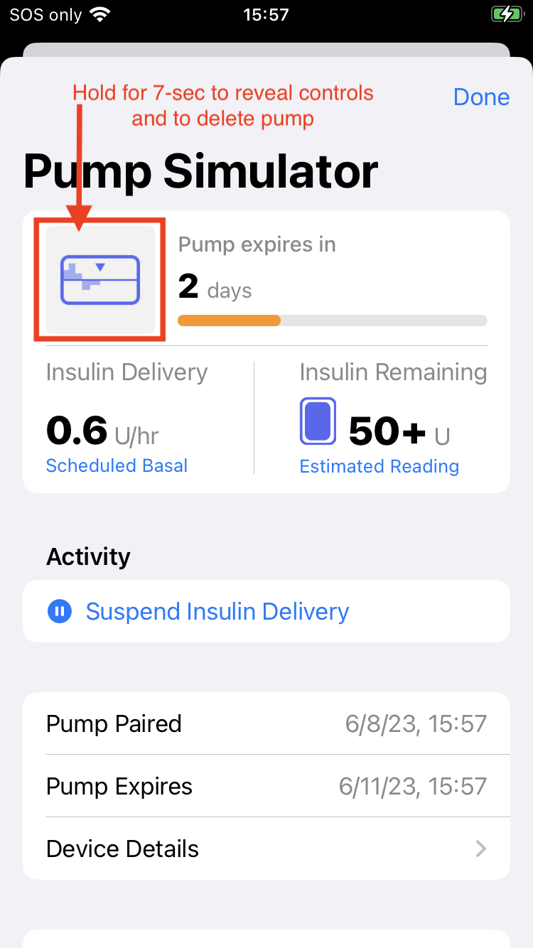 use long press example for pump